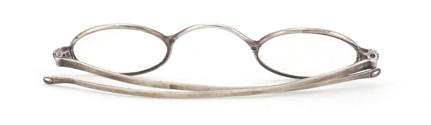 Pair of William IV silver folding spectacles, 14.9g :For Further Condition Reports Please Visit - Image 4 of 8