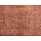 Rectangular Persian rug having an all over repeat flower design, 172cm x 135cm :For Further