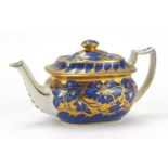 1920's Bursley ware teapot, hand painted in the Arabian pattern by Charlotte Rhead, numbered 649,