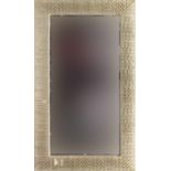 Large ornate mirror with bevelled glass and silvered frame by RV Astley, 183cm x 108cm :For