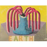 David Hockney - Peace on Earth, 1986 offset lithograph in colour, Goldmark Gallery label verso,