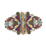 Islamic enamelled two piece buckle, 8.5cm wide : For Condition Reports Please Visit Our Website,