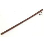 British Military Army Officers leather swagger stick, 62cm in length : For Condition Reports