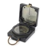 Military interest bakelite mark I magnetic marching compass, by T G Co Ltd, numbered B22632, 6.5cm