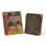 Beatles scrap book and a postcard album with Indian postcards : For Condition Reports Please Visit