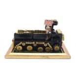 Military interest model of a World War II D Day M3 half track using shells, 25cm in length : For