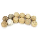 Twelve golf vintage balls including Dunlop 65, Slazenger 6 and Penfold : For Condition Reports