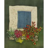 Mary Potter - Doorway on Alonysos, silk screen print, framed, 25cm x 20cm : For Condition Reports