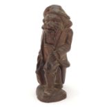 Pair of carved Black Forest nutcrackers in the form of a man, 21cm high : For Further Condition