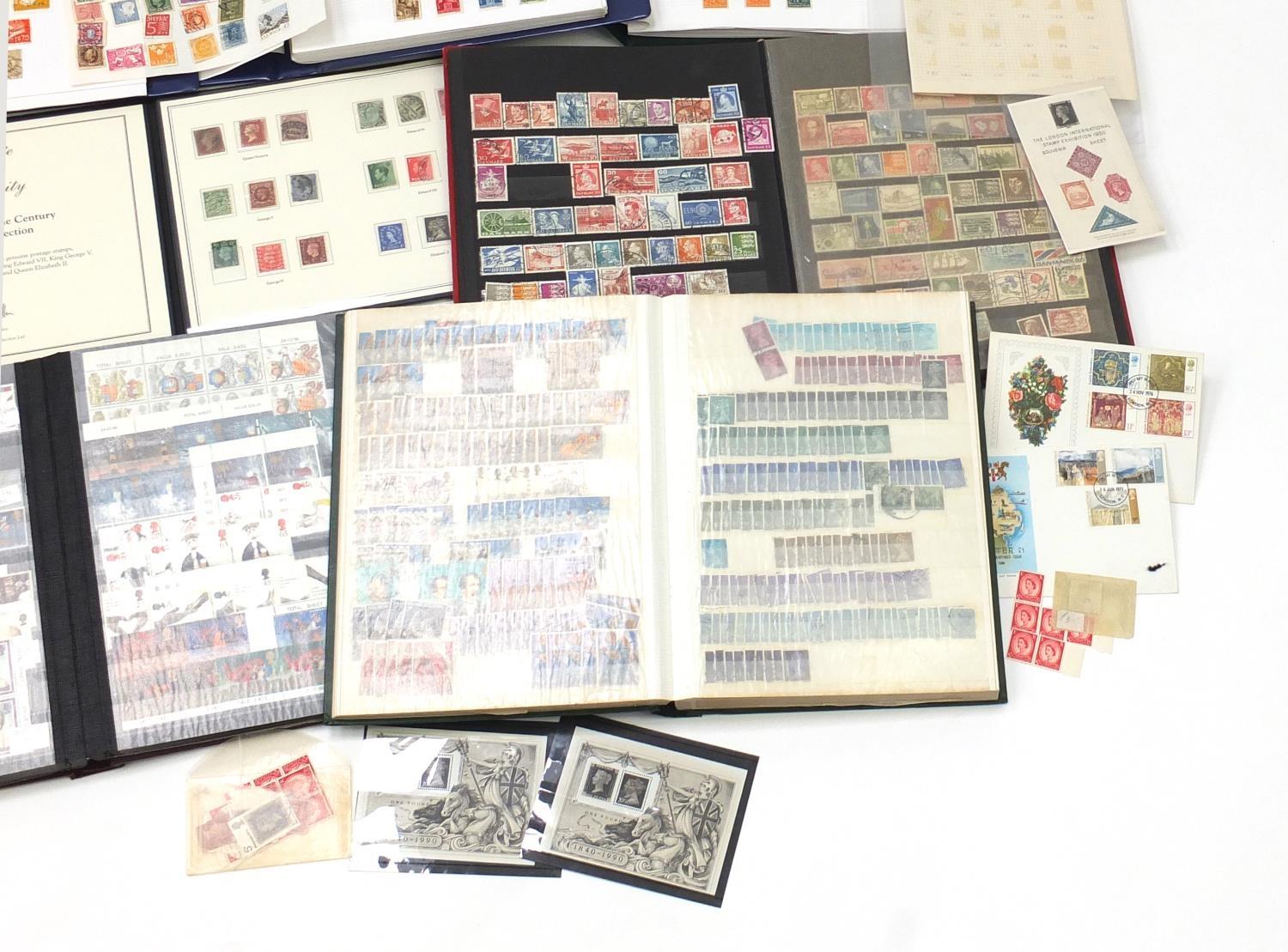 Collection of British and world stamps arranged in albums including Penny Reds, some mint unused and - Image 7 of 7