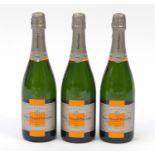 Three bottles of 2004 Veuve Clicquot Ponsarin Champagne : For Further Condition Reports Please Visit