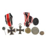 German and Polish militaria including a Cross of Valor, Wounds badge, Iron Cross and 1939 War