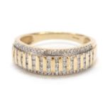 9ct gold diamond half eternity ring, size M, 3.1g : For Further Condition Reports Please Visit Our
