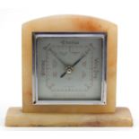 Art Deco onyx desk barometer, 19cm high : For Further Condition Reports Please Visit Our Website,