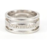 Silver Mont Blanc ring, size T, 13.0g : For Further Condition Reports Please Visit Our Website,