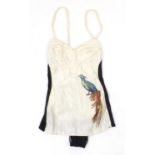 1930's swimming costume decorated with a bird : For Further Condition Reports Please Visit Our