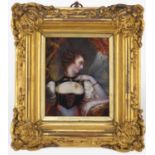 19th century hand painted portrait miniature onto ivory of Maria Ann Anderson, inscribed verso,