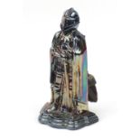 Medieval Knight design fire companion set, 37.5cm high : For Further Condition Reports Please