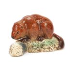Beswick beaver numbered 1943, 11.5cm wide : For Further Condition Reports Please Visit Our