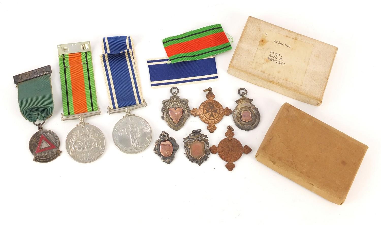 British military World War II Police, military and St John Ambulance medals and jewels, including - Image 4 of 10