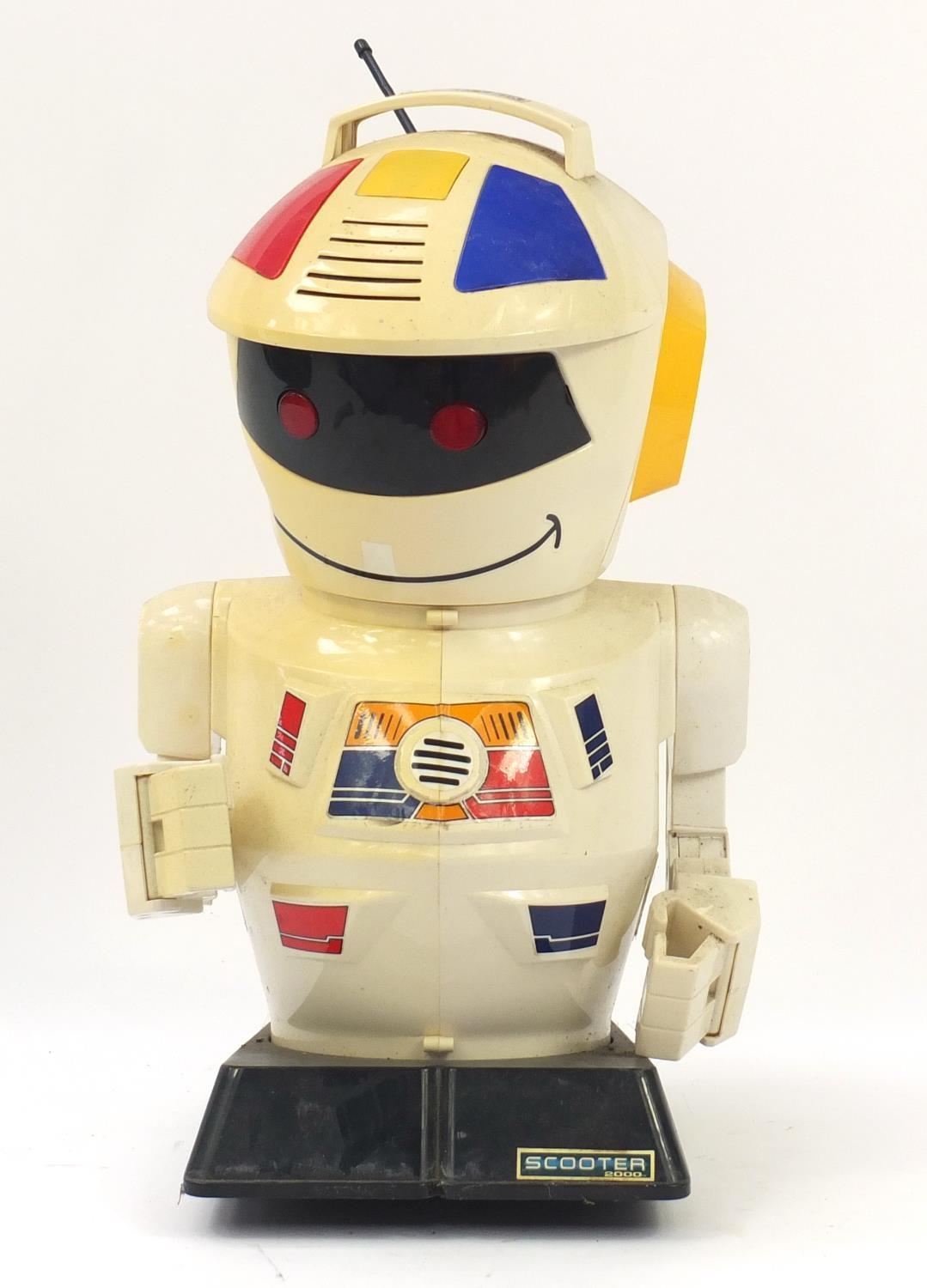 Large retro scooter 2000 remote control robot, 66cm high : For Further Condition Reports Please - Image 2 of 4