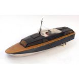 Petrol remote control boat, 120cm in length : For Further Condition Reports Please Visit Our