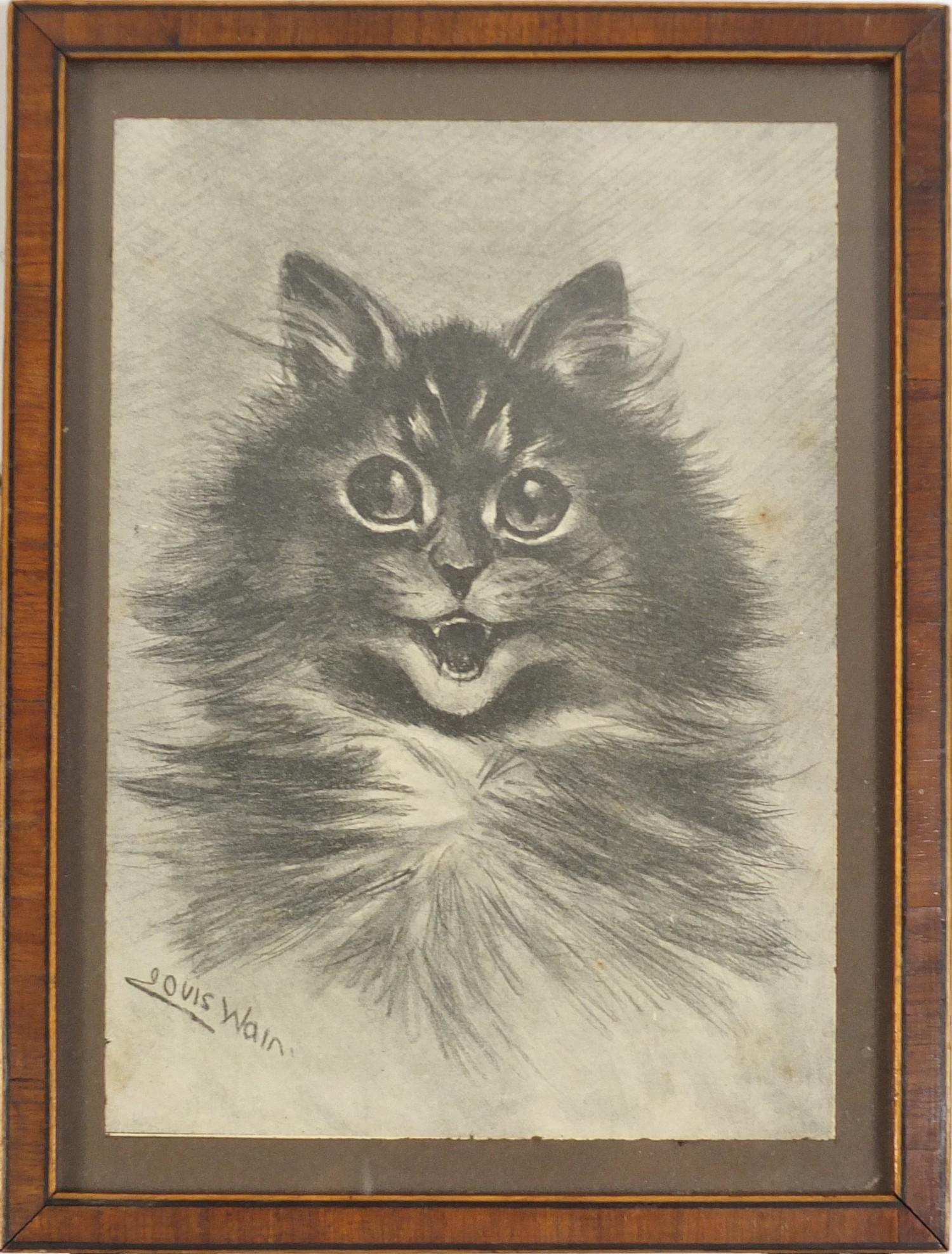 Louis Wain - Cats, eight vintage and later prints, each framed and glazed, the largest 18.5cm x 13cm - Image 15 of 33