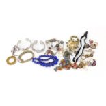 Vintage and later costume jewellery including necklaces, bracelets and rings : For Further Condition