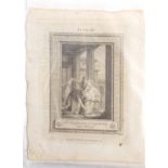 Antique and later engravings, prints and drawings arranged in a folder, some Old Masters including