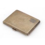 George V rectangular silver cigarette case with engine turned decoration, by WT Toghill & Co,