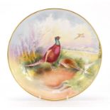 Minton porcelain bowl hand painted with pheasants by A Jones, 28.5cm in diamter : For Further