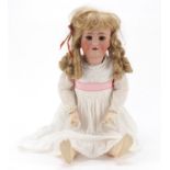 German bisque headed doll with composite limbs by Heinrich Handwerck, Simon and & Halbig, 69cm in