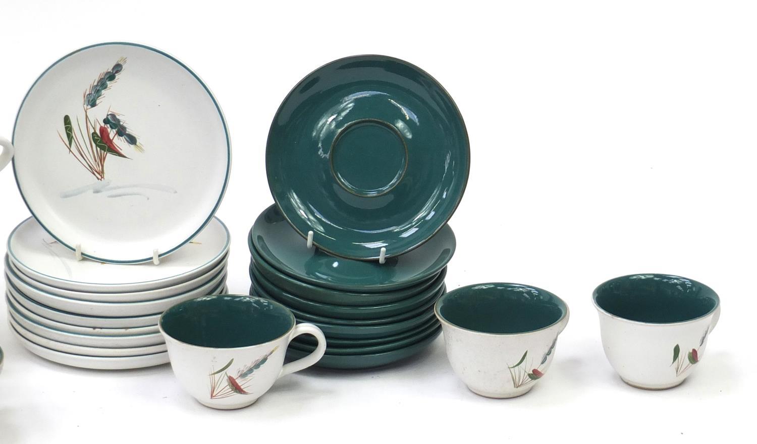Denby Green Wheat dinner and teaware including coffee pot : For Further Condition Reports Please - Image 5 of 7
