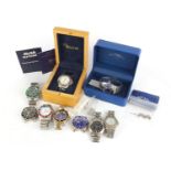 Gentleman's wristwatches including three Avia Polar Stars : For Further Condition Reports Please