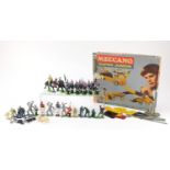 Vintage toys comprising Meccano Super Junior and Britains soldiers : For Further Condition Reports