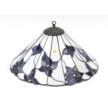 Tiffany design leaded table lampshade, 49cm in diameter : For Further Condition Reports Please Visit