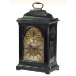 George III ebonised twin fusée repeating bracket clock striking on a bell by Thomas Wagstaffe of
