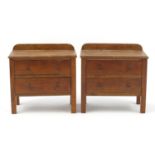 Two miniature two drawer chests, each 26cm H x 26.5cm W x 15cm D : For Further Condition Reports