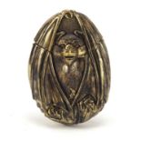 Novelty brass vesta in the form of a bat, 6.5cm high : For Further Condition Reports Please Visit