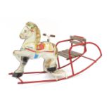 Vintage Mobo tinplate rocking horse, 99cm in length : For Further Condition Reports Please Visit Our