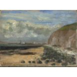 Coastal scene, Impressionist oil on canvas, bearing a signature H Godman, unframed, 41cm x 30.