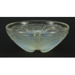 René Lalique Coquilles opalescent glass bowl engraved R Lalique France, numbered 3204, 13cm in