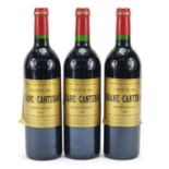Three bottles of 1988 Château Brane-Cantenac Margaux : For Further Condition Reports Please Visit