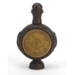 Chinese patinated bronze snuff bottle, 10.5cm high : For Further Condition Reports Please Visit