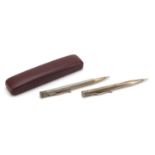 Two silver Yard-O-Lead propelling pencils including one with case : For Further Condition Reports