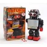 Vintage Saturn giant walking robot with box by Kamco, 29.5cm high : For Further Condition Reports