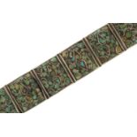 Persian silver and turquoise bracelet, 20.5cm in length, 65.1g : For Further Condition Reports