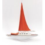 Wooden model pond yacht, Tic-Tac, 76cm in length : For Further Condition Reports Please Visit Our