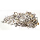 Large collection of silver plated and stainless steel cutlery : For Further Condition Reports Please