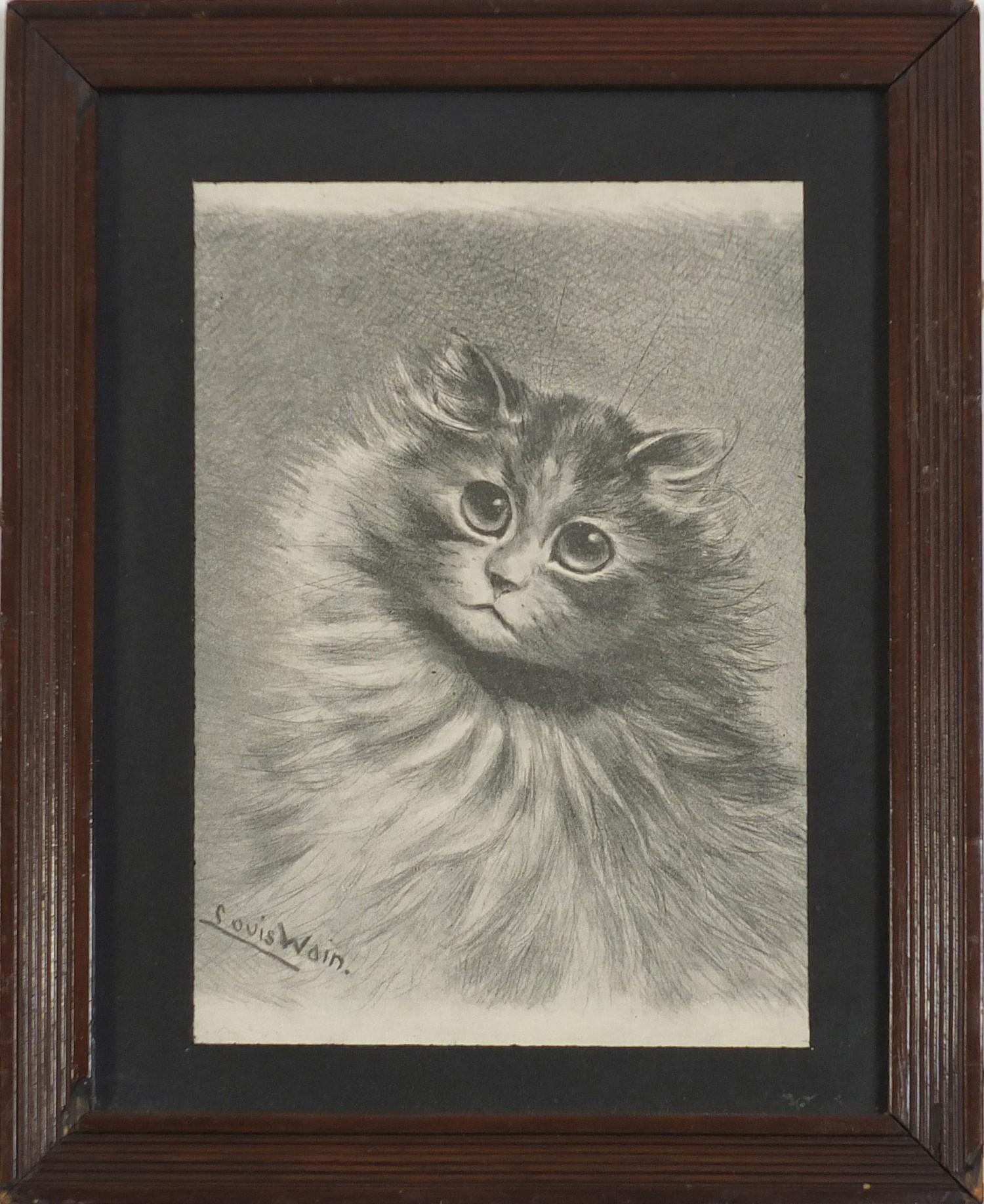 Louis Wain - Cats, eight vintage and later prints, each framed and glazed, the largest 18.5cm x 13cm - Image 23 of 33